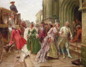 Arrivo per il matrimonio